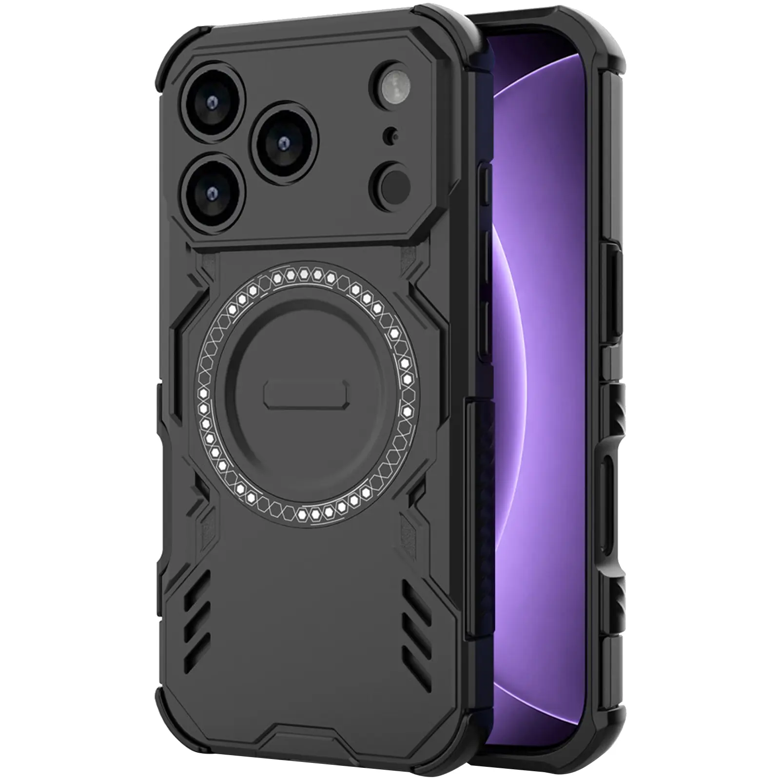 TPU+PC чехол Techsuit ArmorMag для Apple iPhone 18 Pro Max / 17 Pro Max (6.9"), Черный, TPU+PC