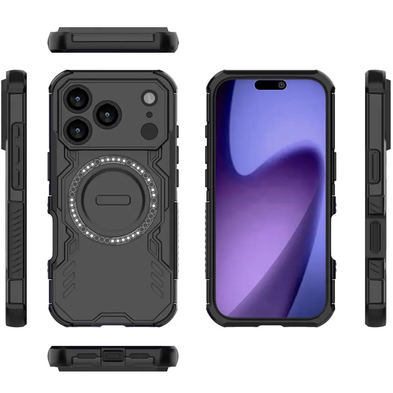 TPU+PC чехол Techsuit ArmorMag для Apple iPhone 18 Pro Max / 17 Pro Max (6.9"), Черный 4, TPU+PC