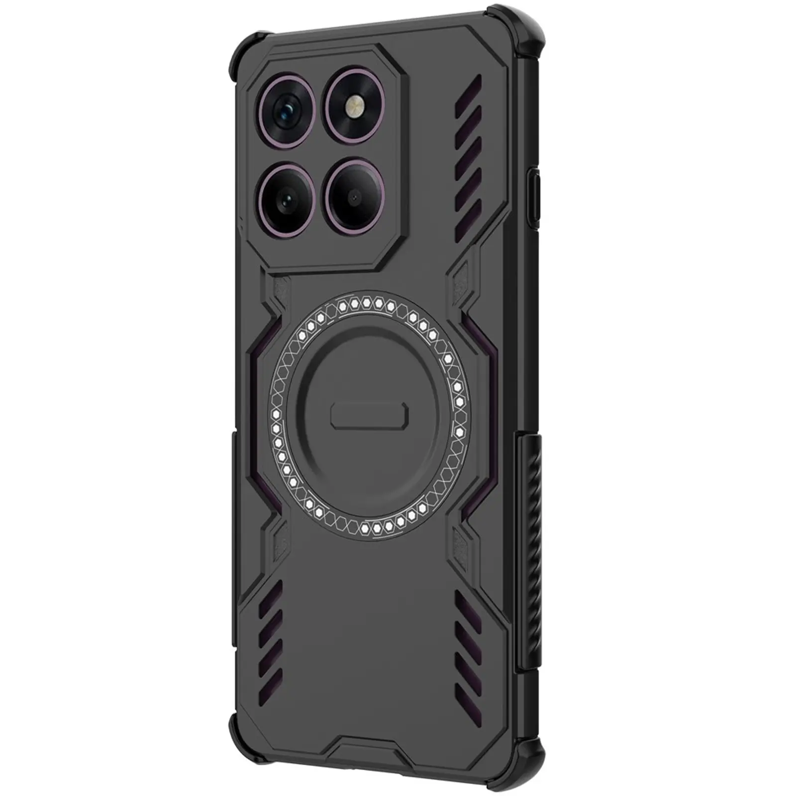 TPU+PC etui Techsuit ArmorMag do Motorola G86 Power, Czarny 1, TPU+PC