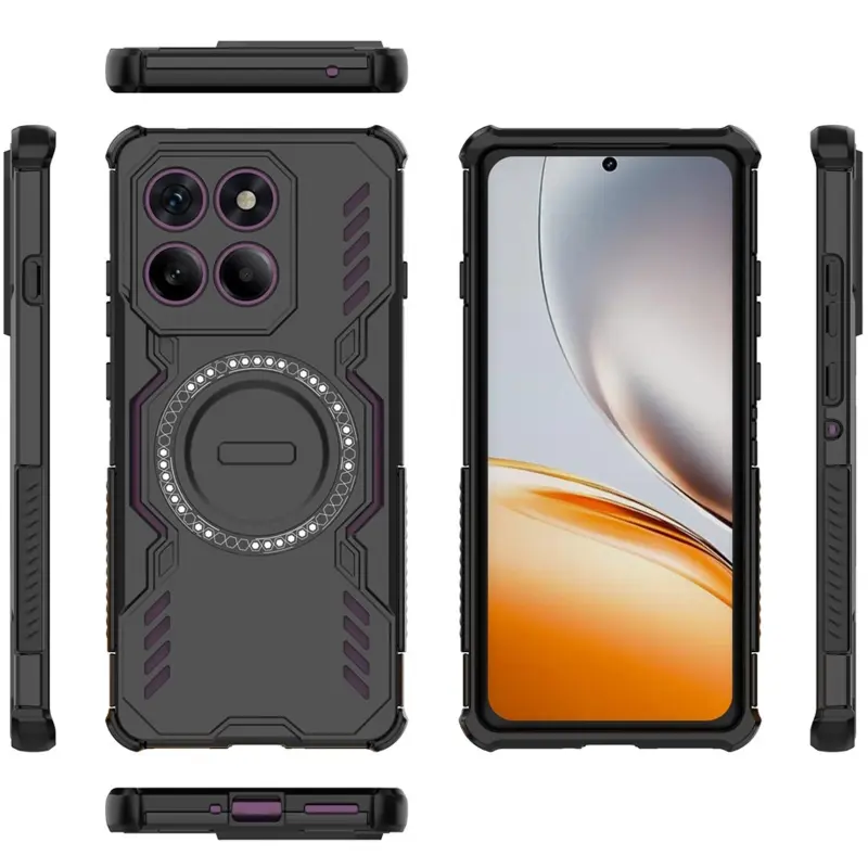 TPU+PC etui Techsuit ArmorMag do Motorola G86 Power, Czarny 3, TPU+PC