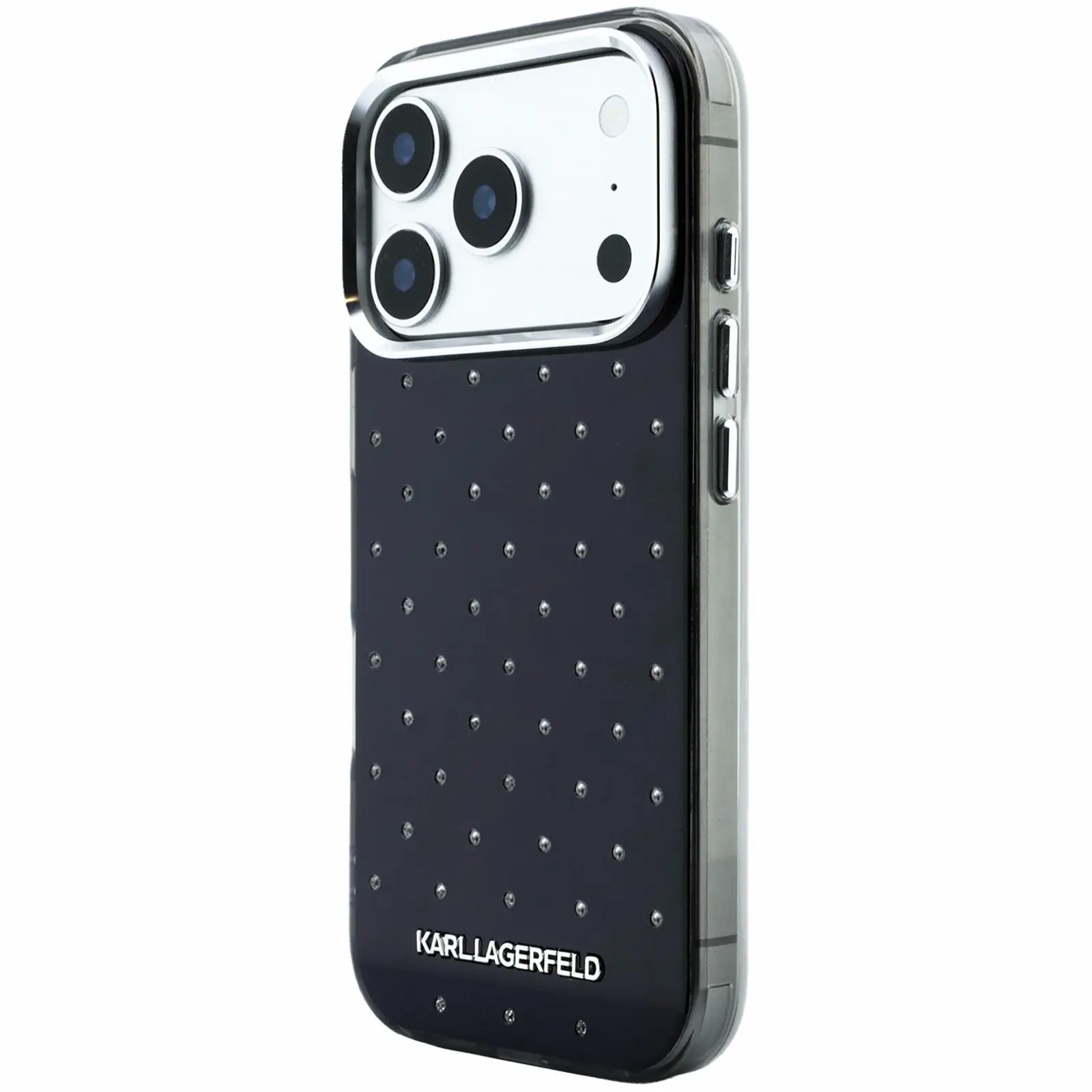 Etui Karl Lagerfeld IML Rhinestones Allover and Electroplated Logo do Apple iPhone 17 Pro / 18 Pro, Black 1, TPU+PC