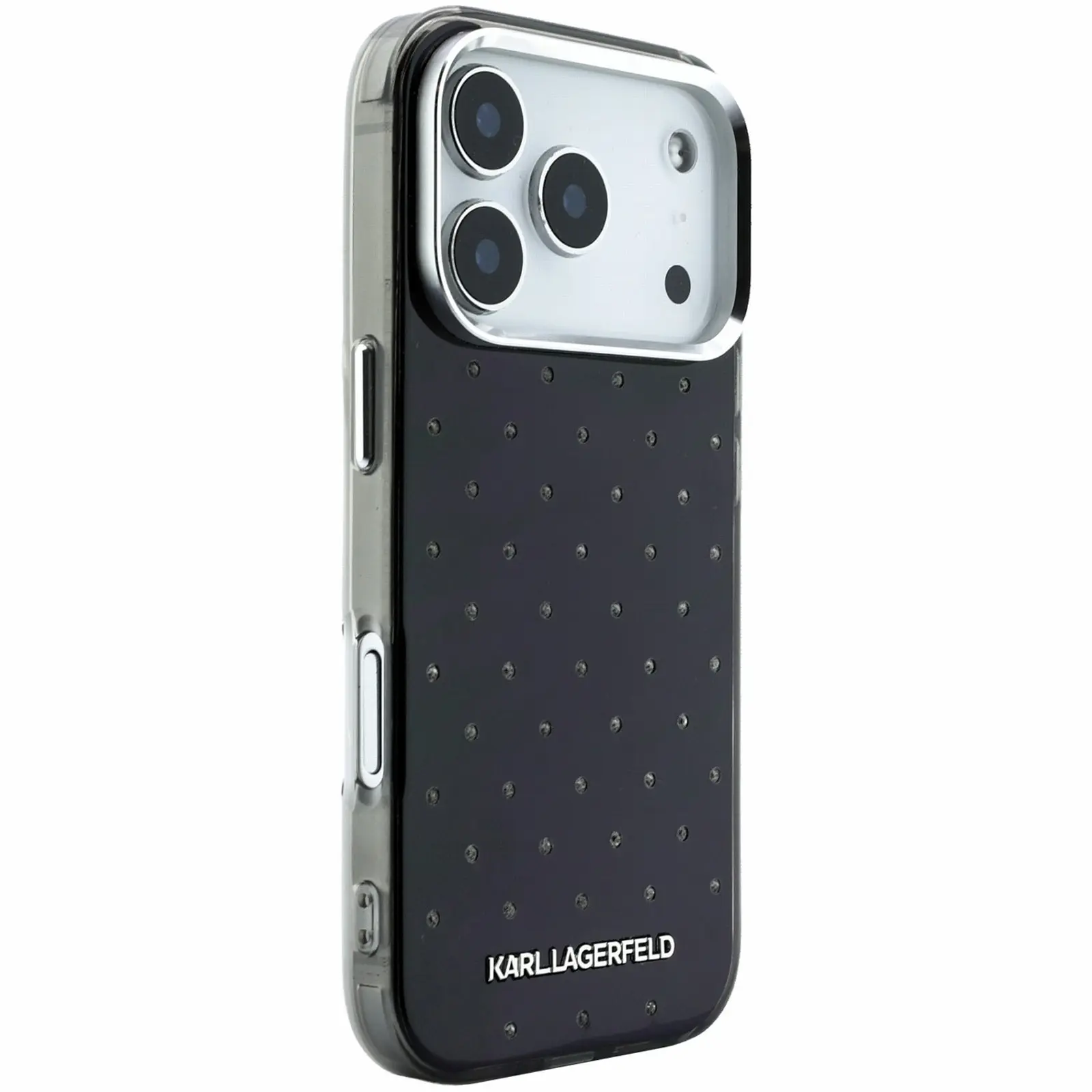 Etui Karl Lagerfeld IML Rhinestones Allover and Electroplated Logo do Apple iPhone 17 Pro / 18 Pro, Black 3, TPU+PC