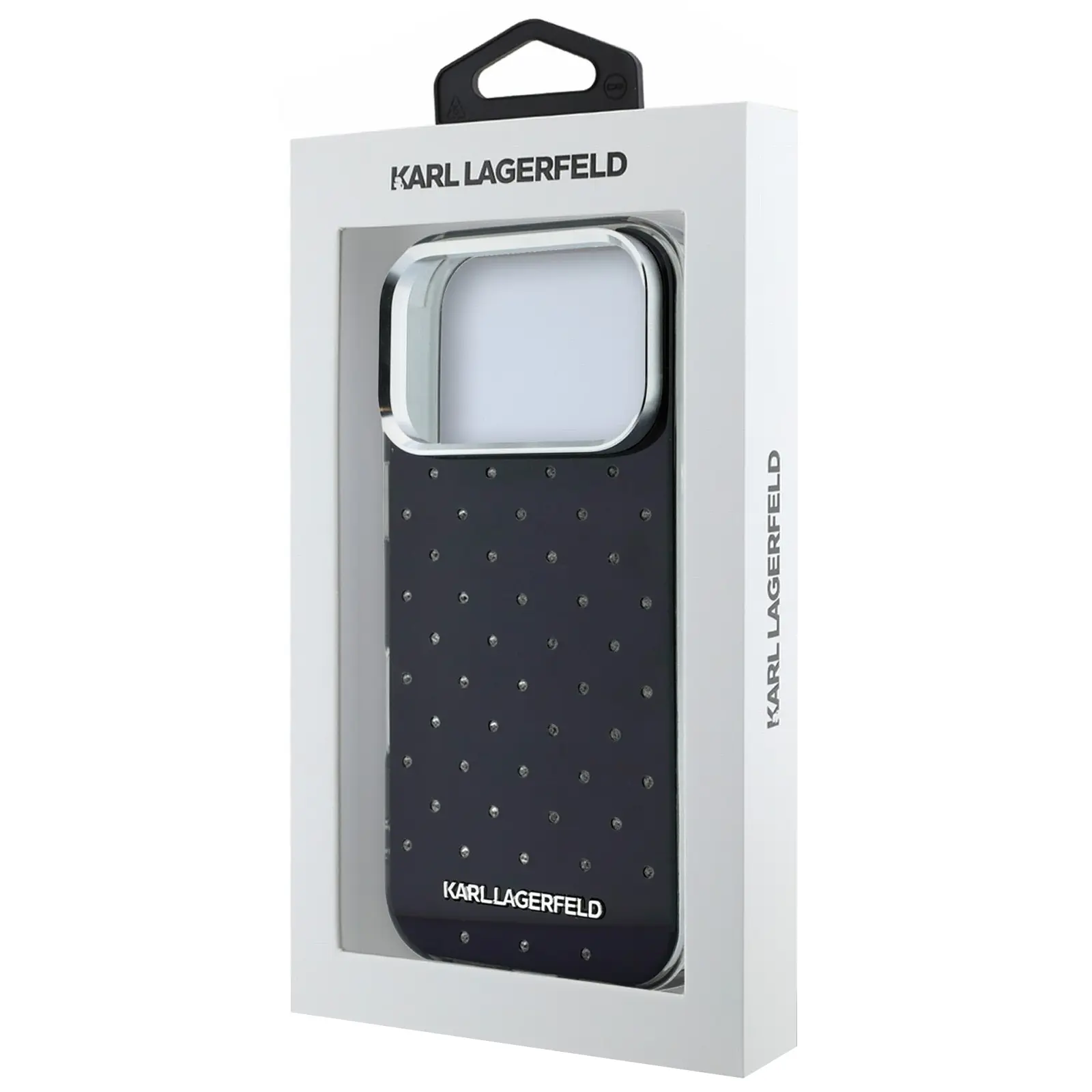 Etui Karl Lagerfeld IML Rhinestones Allover and Electroplated Logo do Apple iPhone 17 Pro / 18 Pro, Black 5, TPU+PC