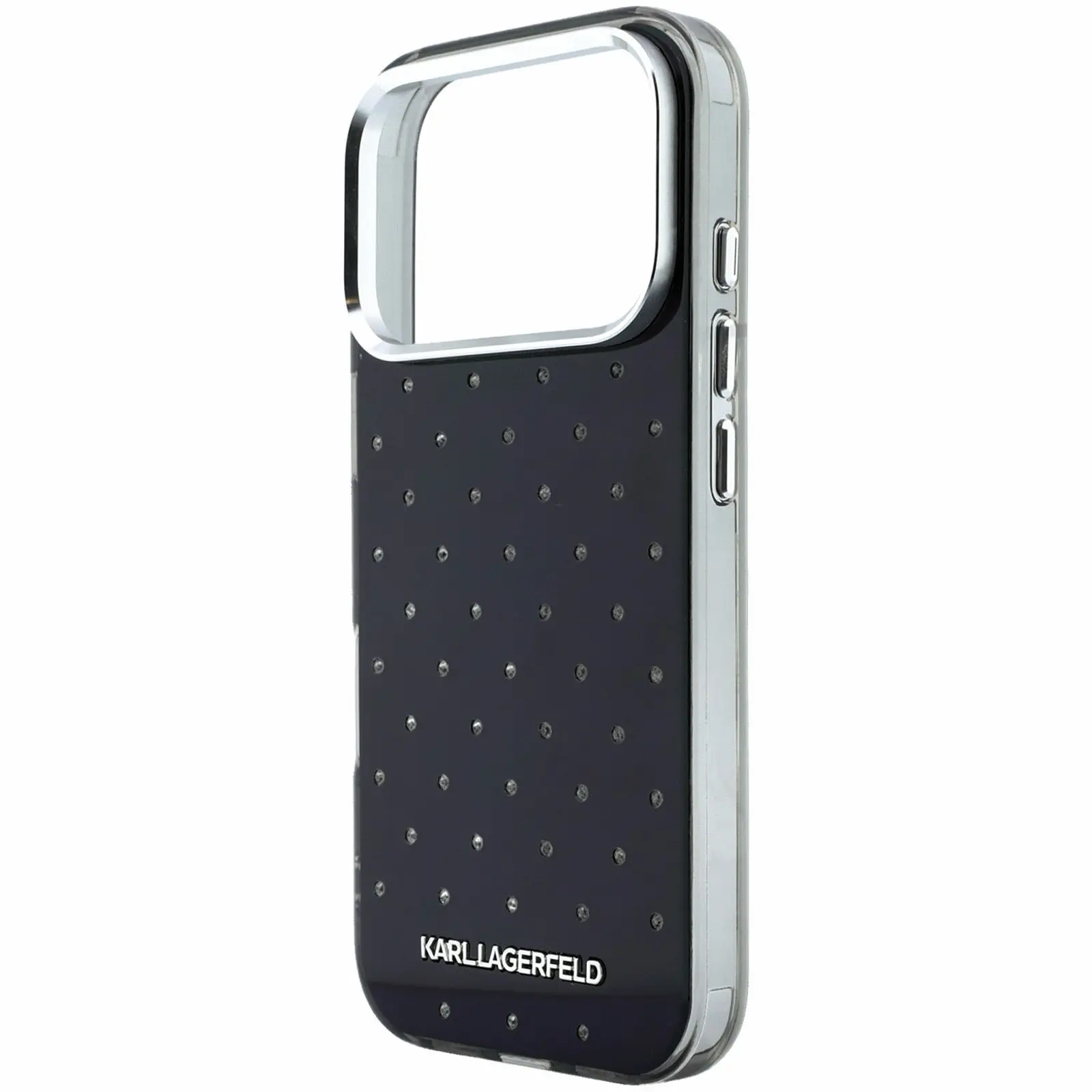 Etui Karl Lagerfeld IML Rhinestones Allover and Electroplated Logo do Apple iPhone 17 Pro / 18 Pro, Black 6, TPU+PC