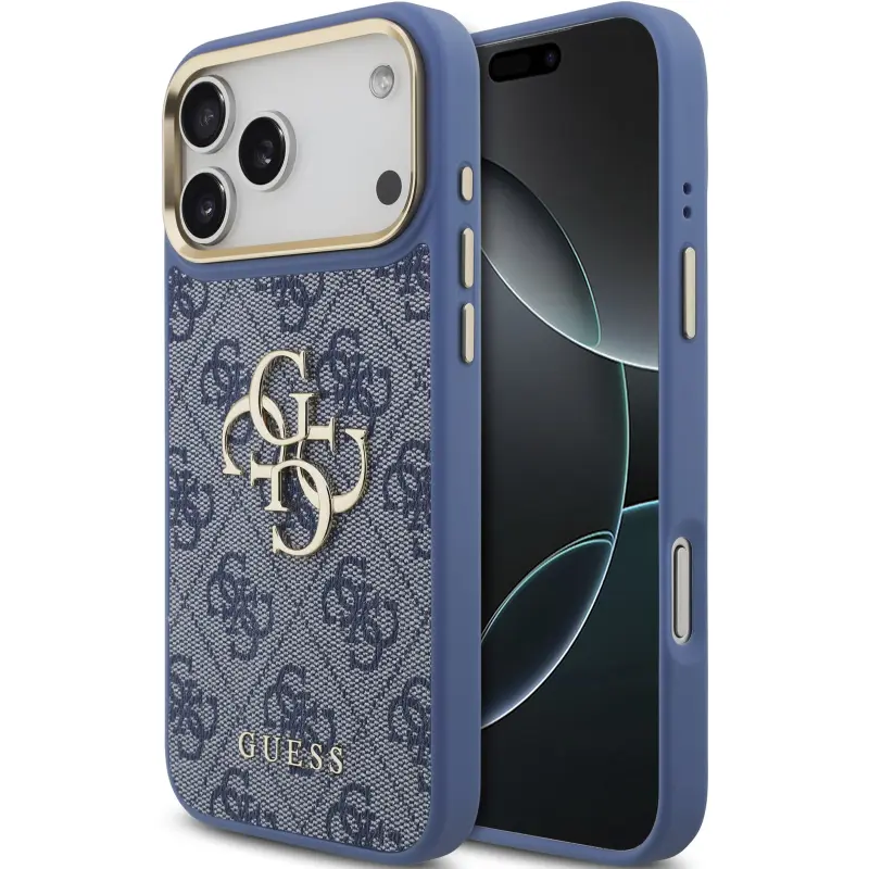 Etui Guess 4G Big 4G Classic Logo do Apple iPhone 17 Pro / 18 Pro, Blue, Sztuczna skóra