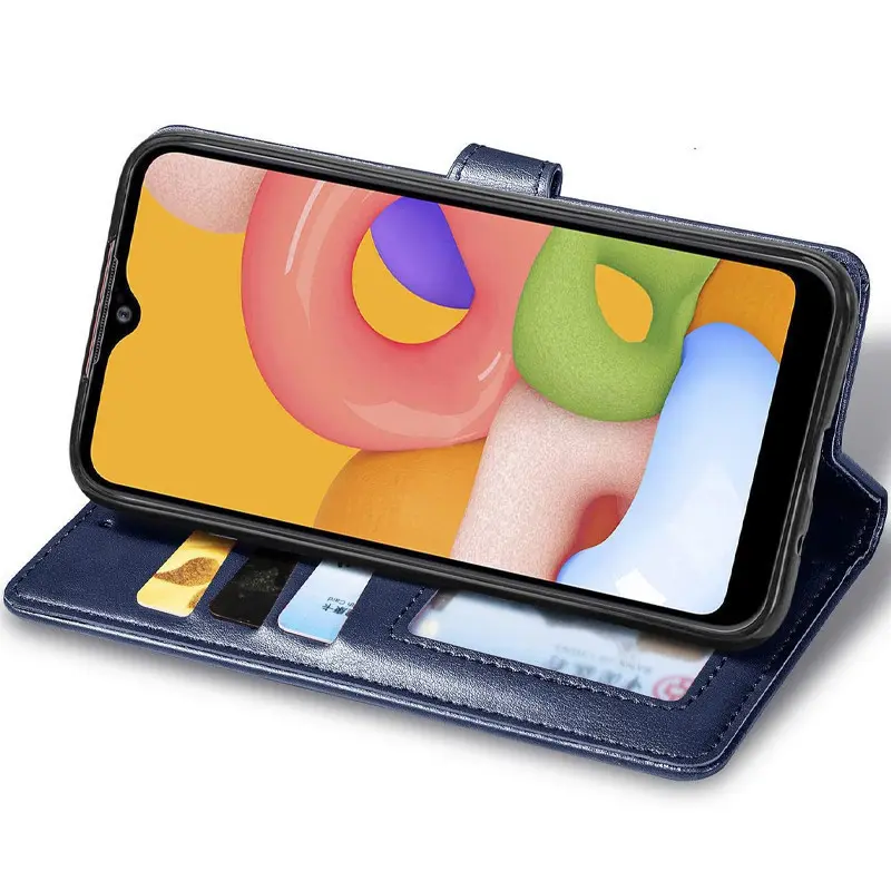 Skórzane etui książka Gallant (PU) do Samsung Galaxy A08 / A07 4G / A07s, Niebieski 4, Sztuczna skóra