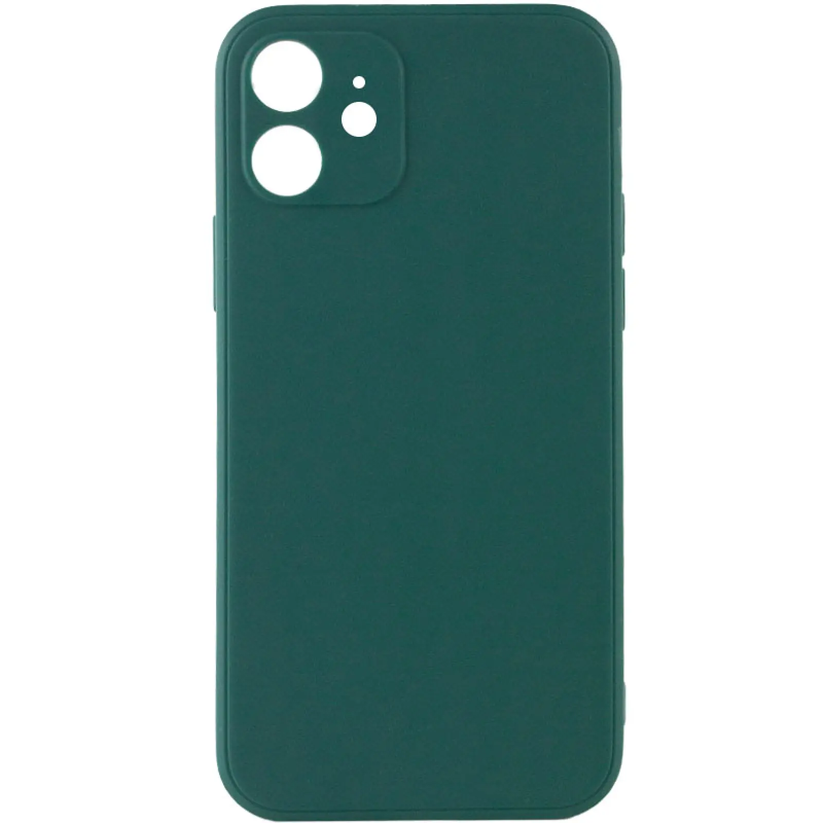 Силіконовий чохол Candy Full Camera для Apple iPhone 12 (6.1"), Зелений / Dark green, TPU
