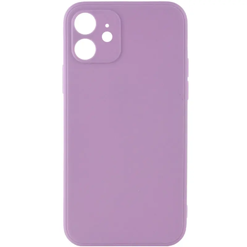 Силіконовий чохол Candy Full Camera для Apple iPhone 12 (6.1"), Сливовий / Purple, TPU