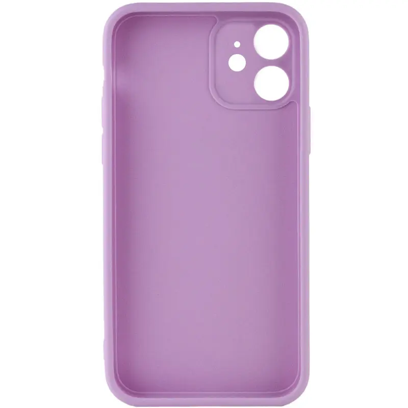 Силіконовий чохол Candy Full Camera для Apple iPhone 12 (6.1"), Сливовий / Purple 1, TPU