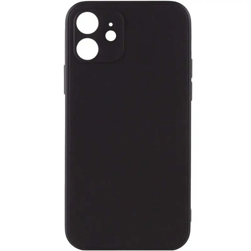 Силіконовий чохол Candy Full Camera для Apple iPhone 12 (6.1"), Чорний / Black, TPU