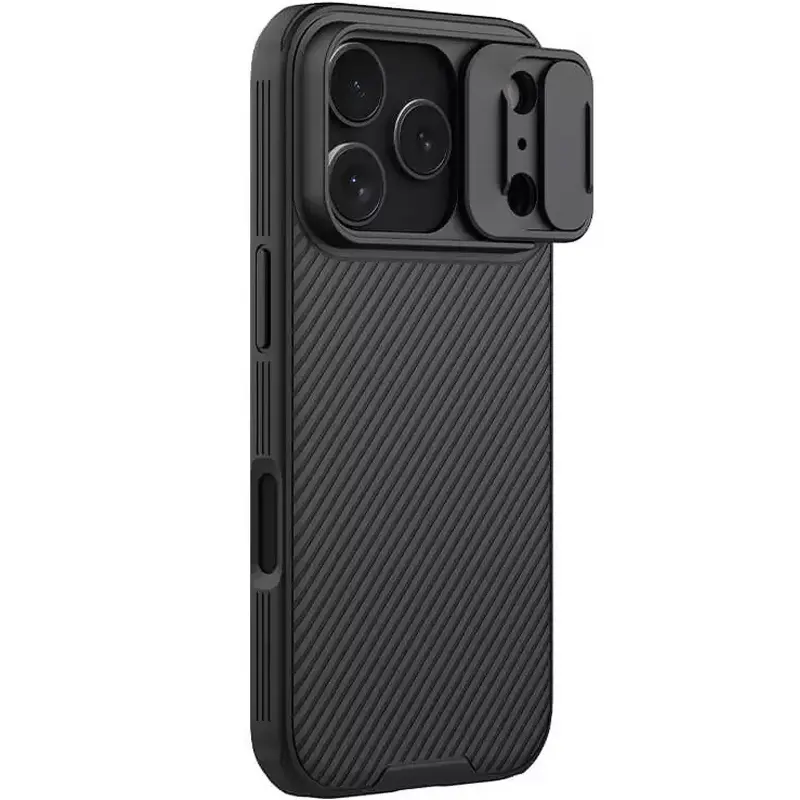 Węgiel nakładka Nillkin CamShield Pro do Apple iPhone 17 Pro Max / 18 Pro Max (6.9"), Black, Plastikowy
