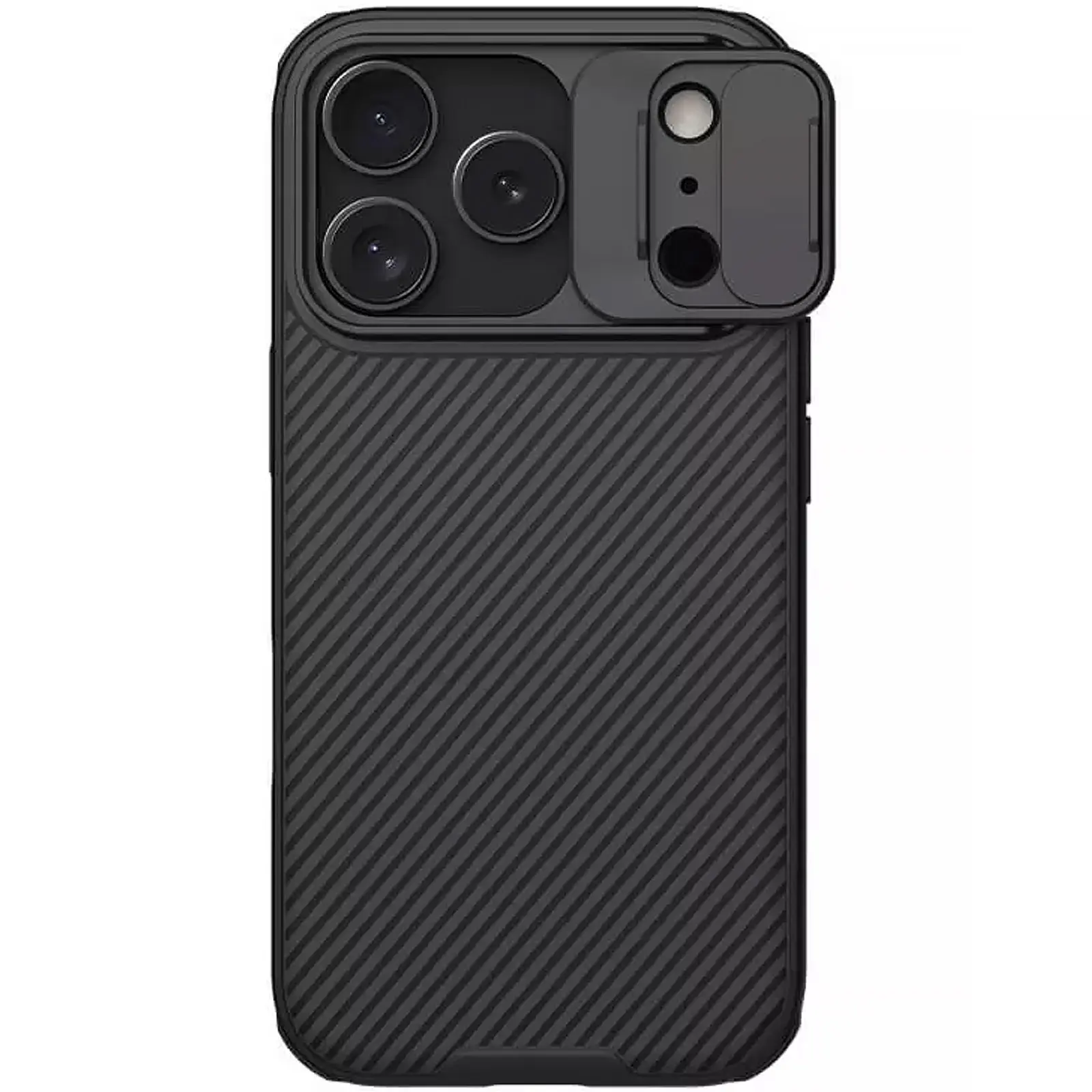 Węgiel nakładka Nillkin CamShield Pro do Apple iPhone 17 Pro Max / 18 Pro Max (6.9"), Black 1, Plastikowy
