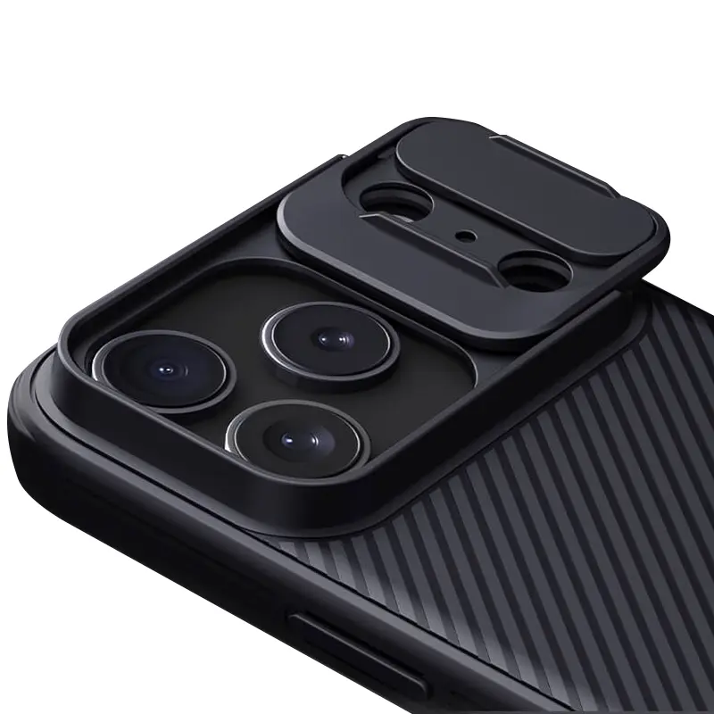 Węgiel nakładka Nillkin CamShield Pro do Apple iPhone 17 Pro Max / 18 Pro Max (6.9"), Black 6, Plastikowy