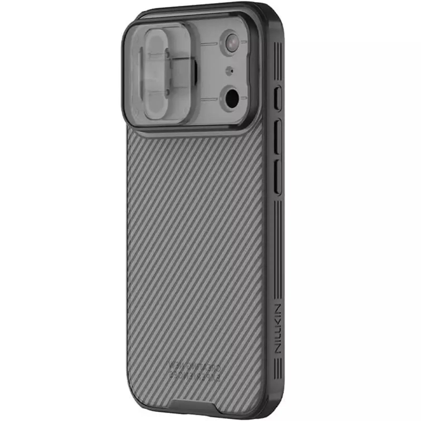 Węgiel nakładka Nillkin CamShield Pro do Apple iPhone 17 Pro Max / 18 Pro Max (6.9"), Transparent black 2, Plastikowy