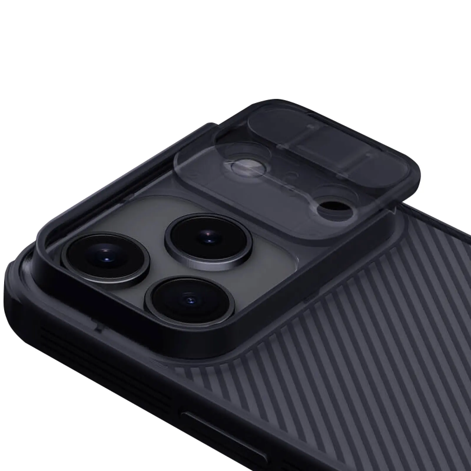 Карбоновая накладка Nillkin CamShield Pro для Apple iPhone 17 Pro / 18 Pro (6.3"), Transparent black 3, Пластик