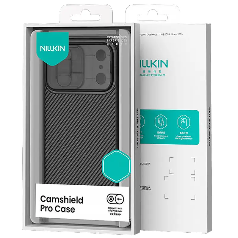 Карбоновая накладка Nillkin CamShield Pro для Apple iPhone 17 Pro / 18 Pro (6.3"), Transparent black 5, Пластик