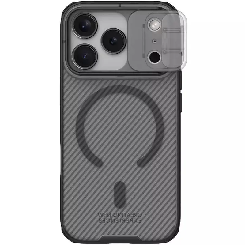 Карбонова накладка Nillkin CamShield Pro Magnetic для Apple iPhone 17 Pro / 18 Pro (6.3"), Transparent black 1, Пластик