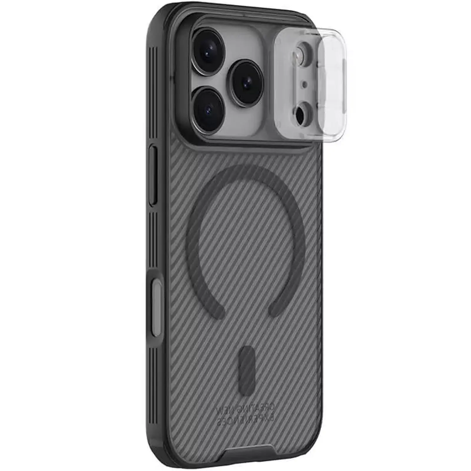 Карбонова накладка Nillkin CamShield Pro Magnetic для Apple iPhone 17 Pro / 18 Pro (6.3"), Transparent black, Пластик