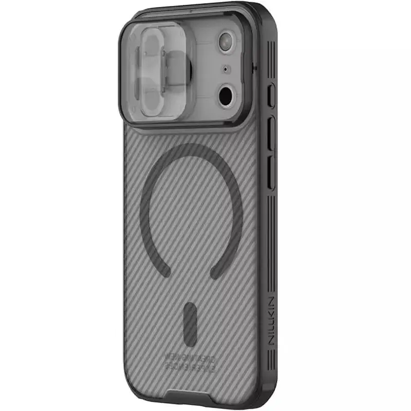 Карбонова накладка Nillkin CamShield Pro Magnetic для Apple iPhone 17 Pro / 18 Pro (6.3"), Transparent black 2, Пластик