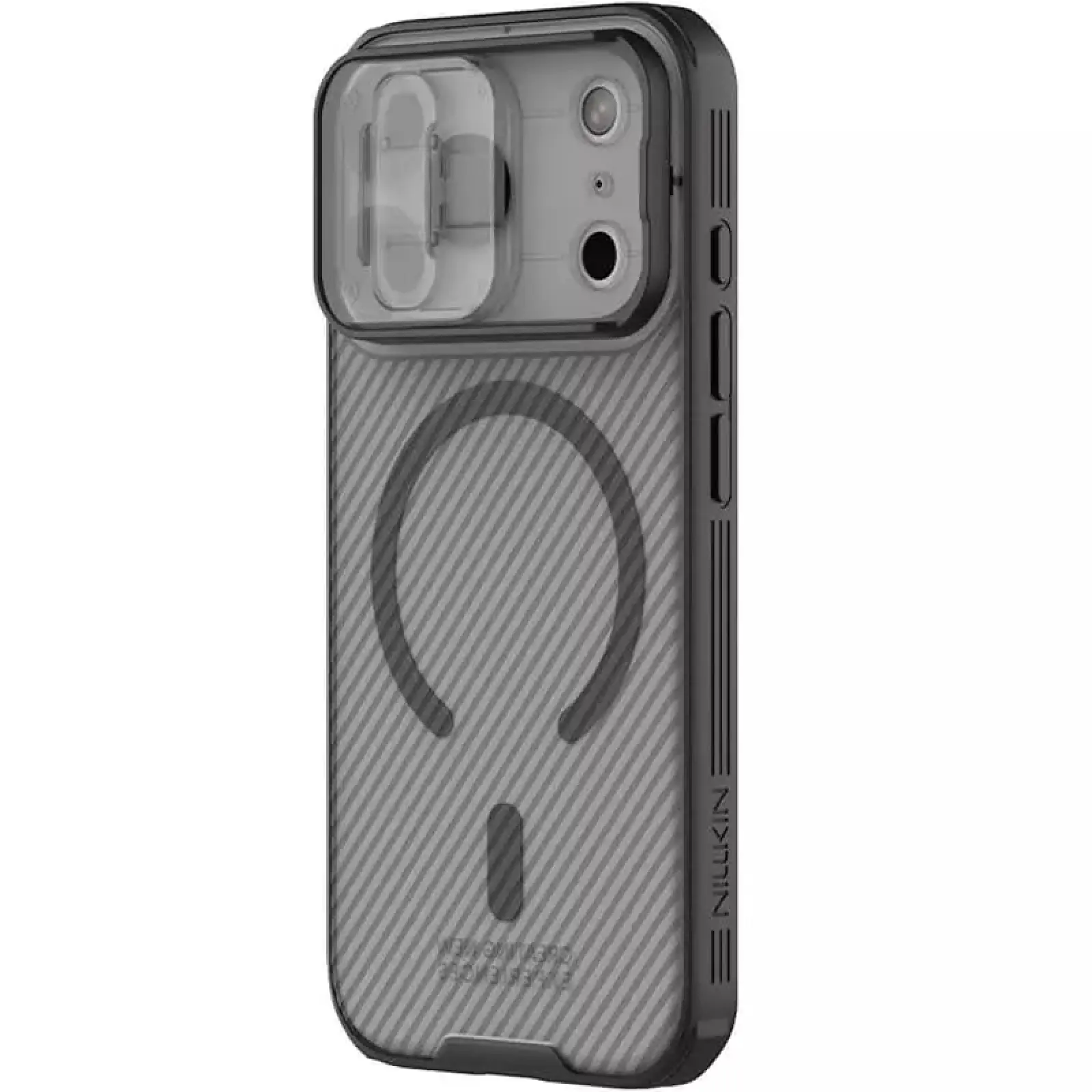 Карбонова накладка Nillkin CamShield Pro Magnetic для Apple iPhone 17 Pro / 18 Pro (6.3"), Transparent black 2, Пластик