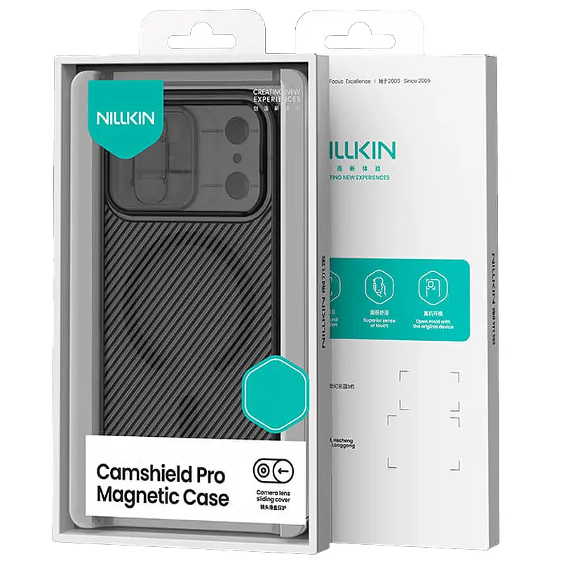 Карбонова накладка Nillkin CamShield Pro Magnetic для Apple iPhone 17 Pro / 18 Pro (6.3"), Transparent black 5, Пластик