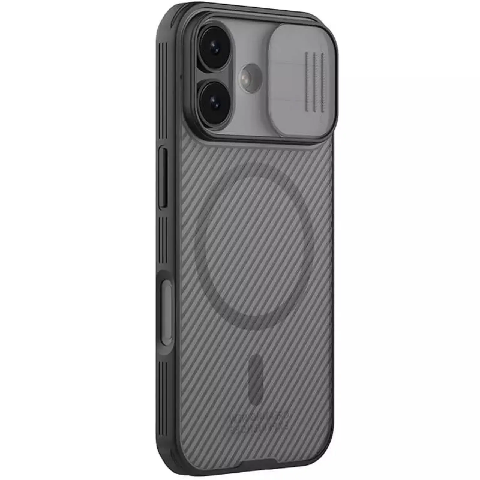 Nakładka Nillkin Carbon CamShield Pro Magnetic do Apple iPhone 17 (6.3"), Transparent black, Plastikowy