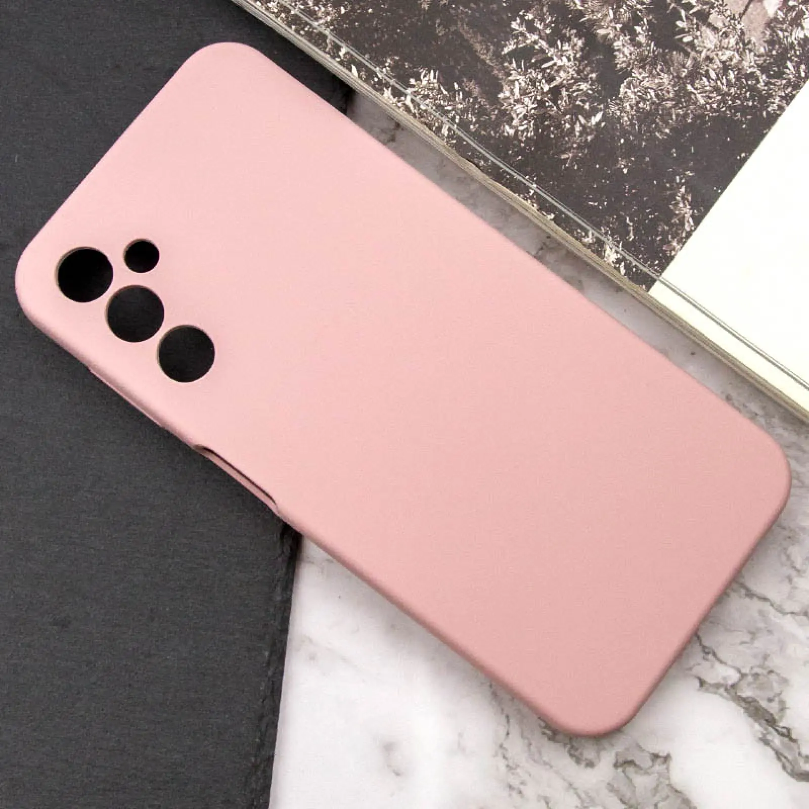Case TPU GETMAN Liquid Silk Full Camera for Samsung Galaxy A54 5G, Pink / Pink Sand 4, TPU