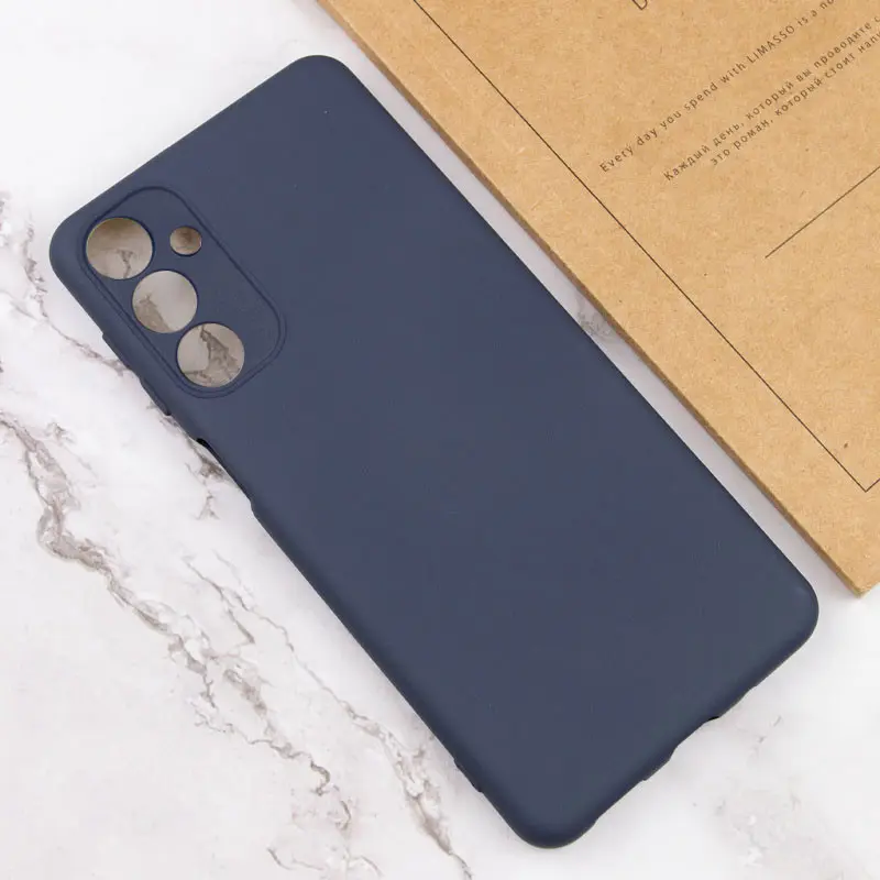 Case TPU GETMAN Liquid Silk Full Camera for Samsung Galaxy A54 5G, Blue / Midnight Blue 3, TPU