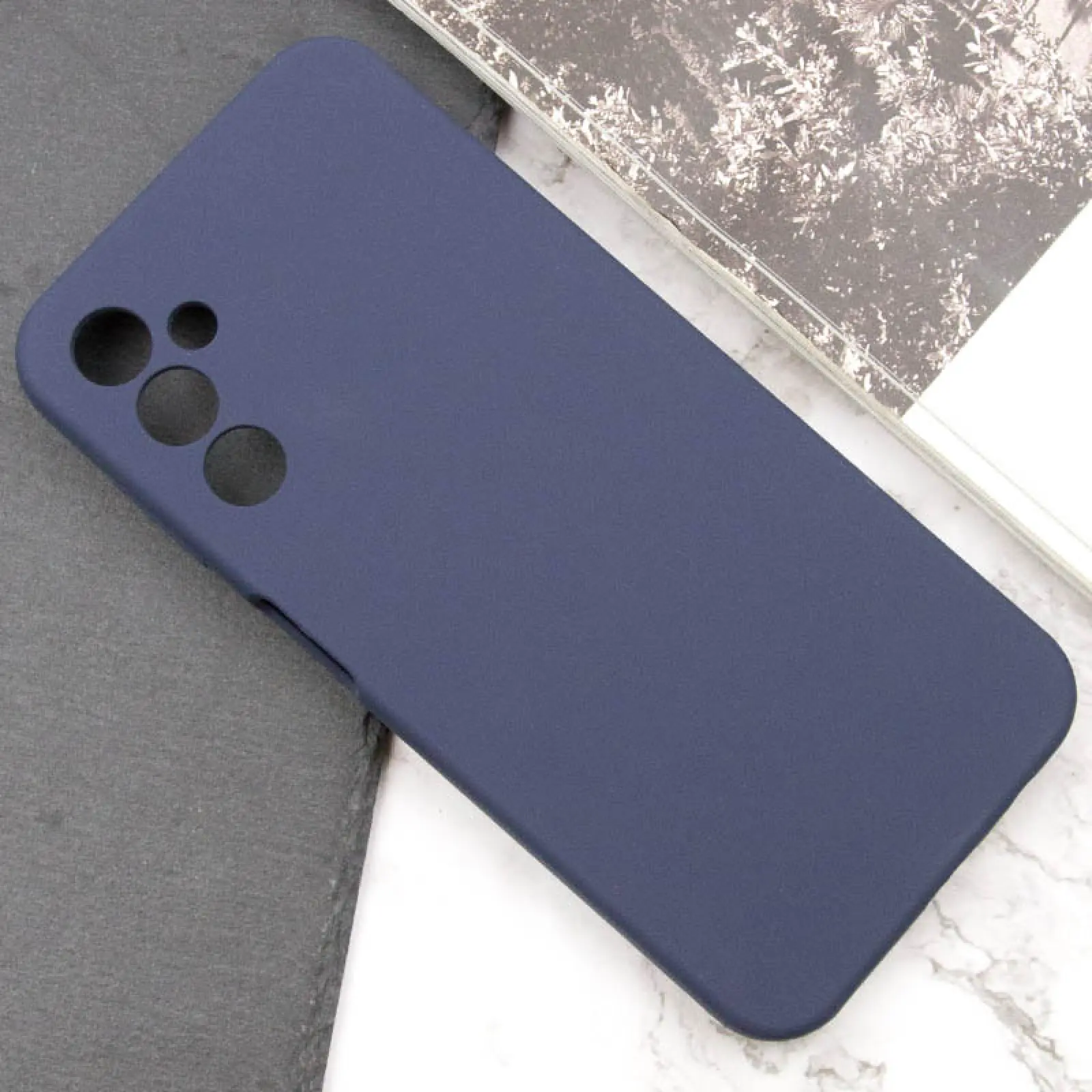 Case TPU GETMAN Liquid Silk Full Camera for Samsung Galaxy A54 5G, Blue / Midnight Blue 4, TPU