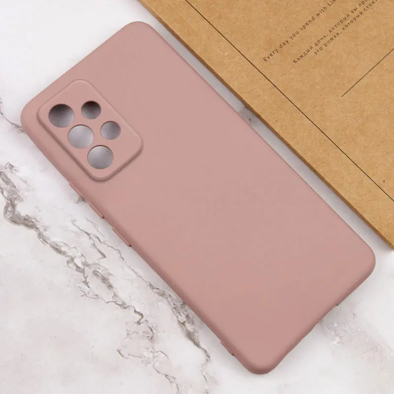 Case TPU GETMAN Liquid Silk Full Camera for Samsung Galaxy A52 4G / A52 5G / A52s, Pink / Pink Sand 3, TPU