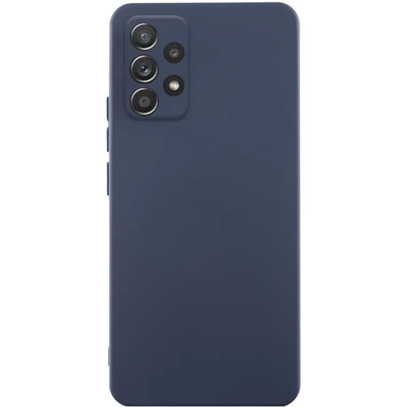 Case TPU GETMAN Liquid Silk Full Camera for Samsung Galaxy A52 4G / A52 5G / A52s, Blue / Midnight Blue, TPU
