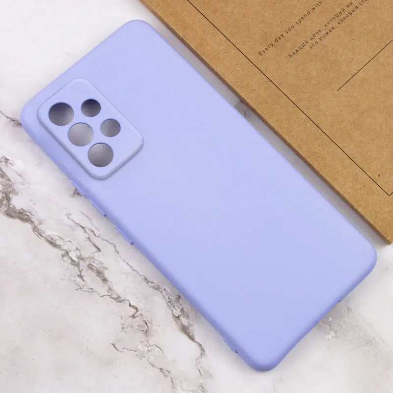 Case TPU GETMAN Liquid Silk Full Camera for Samsung Galaxy A52 4G / A52 5G / A52s, Lilac / Dasheen 3, TPU