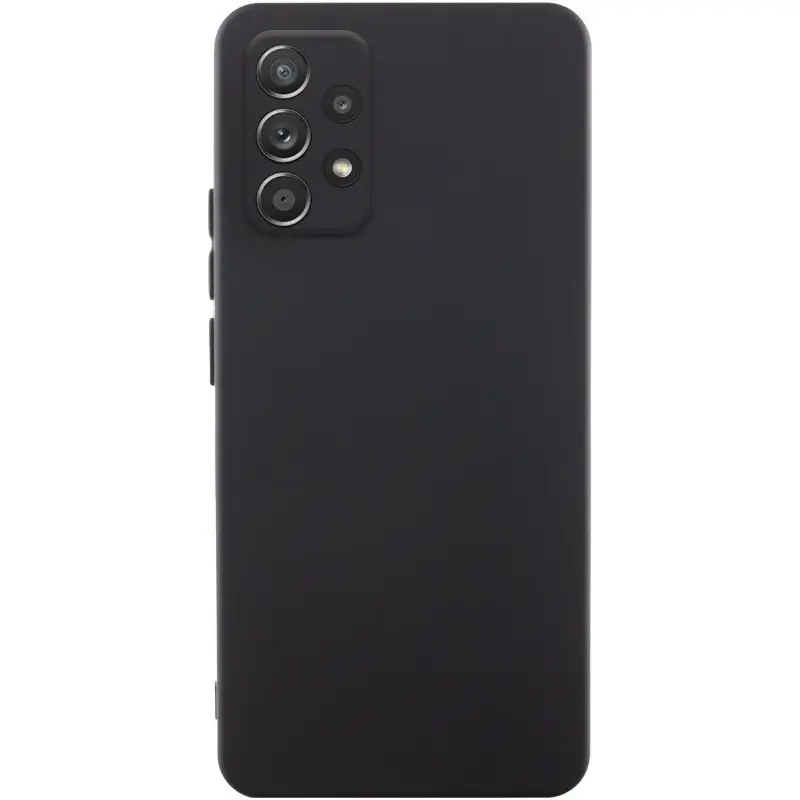 Case TPU GETMAN Liquid Silk Full Camera for Samsung Galaxy A52 4G / A52 5G / A52s, Black, TPU