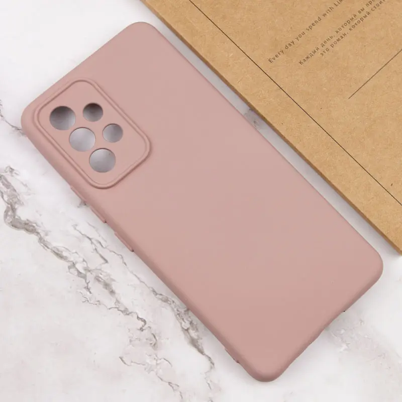 Чехол TPU GETMAN Liquid Silk Full Camera для Samsung Galaxy A53 5G, Розовый / Pink Sand 3, TPU