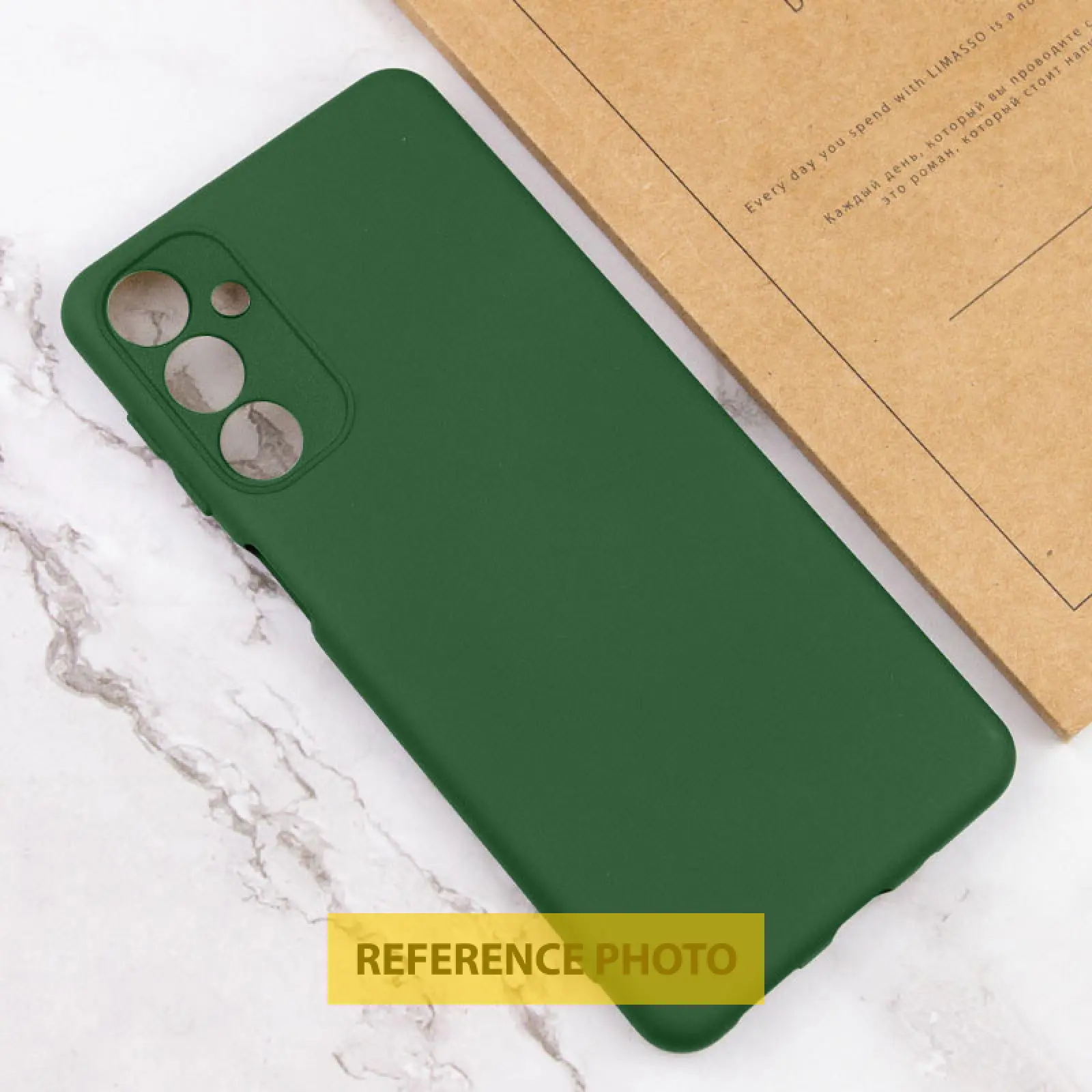 Case TPU GETMAN Liquid Silk Full Camera for Samsung Galaxy A05s, Green / Dark green 3, TPU
