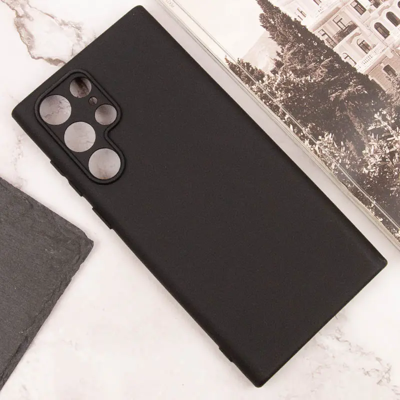 Etui TPU GETMAN Liquid Silk Full Camera do Samsung Galaxy S24 Ultra, Czarny / Black 4, TPU