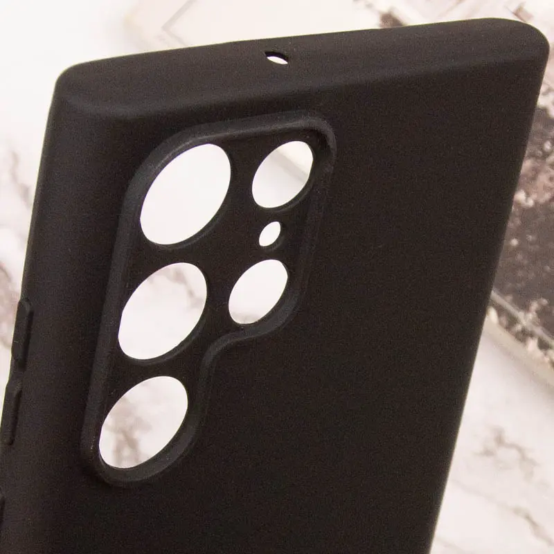Etui TPU GETMAN Liquid Silk Full Camera do Samsung Galaxy S24 Ultra, Czarny / Black 5, TPU