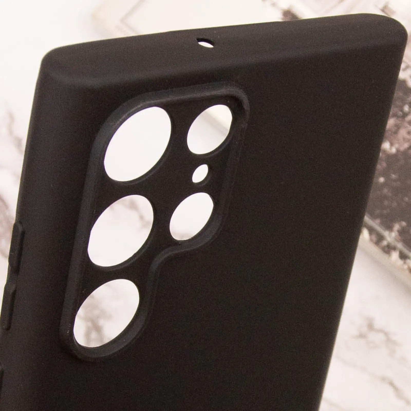 Etui TPU GETMAN Liquid Silk Full Camera do Samsung Galaxy S24 Ultra, Czarny / Black 5, TPU