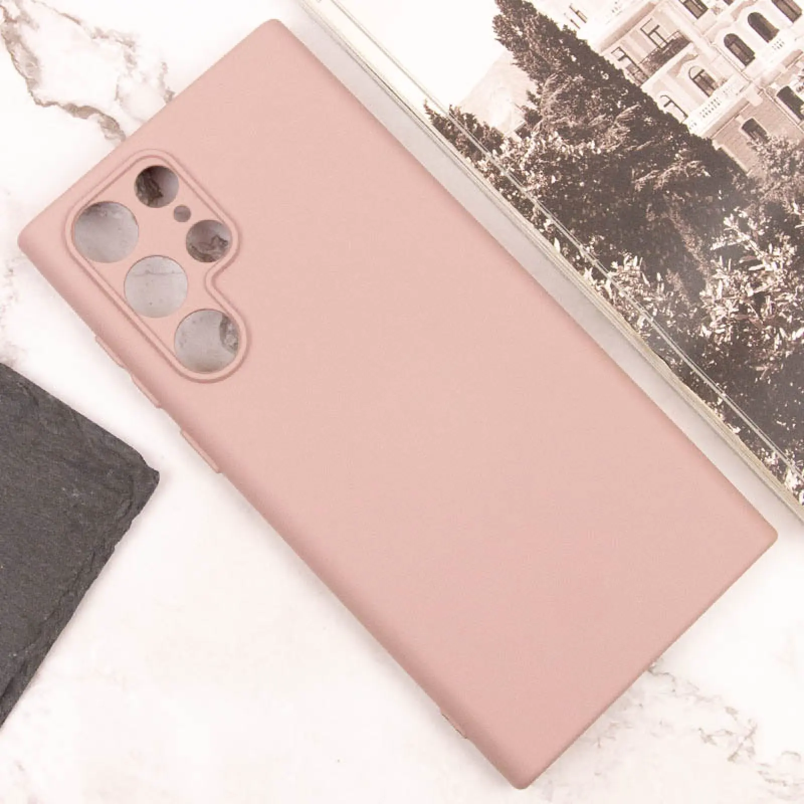 Etui TPU GETMAN Liquid Silk Full Camera do Samsung Galaxy S24 Ultra, Różowy / Pink Sand 4, TPU