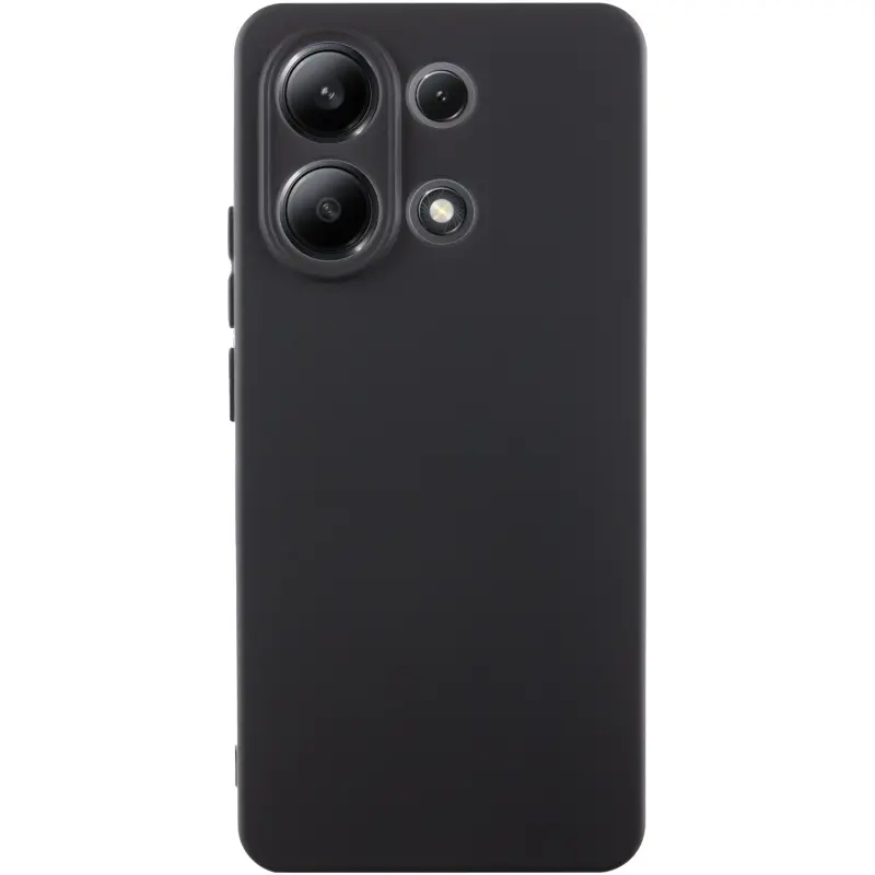 Etui TPU GETMAN Liquid Silk Full Camera do Xiaomi Redmi Note 13 4G, Czarny / Black, TPU
