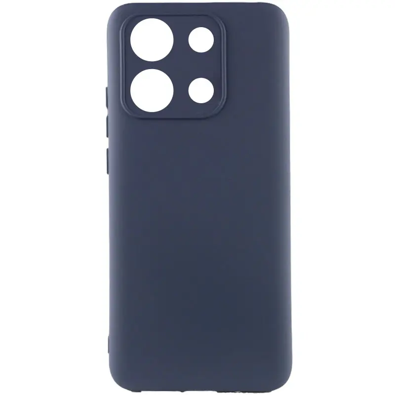 Case TPU GETMAN Liquid Silk Full Camera for Xiaomi Redmi Note 13 Pro 4G / Poco M6 Pro 4G / Note 14S, Blue / Midnight Blue, TPU