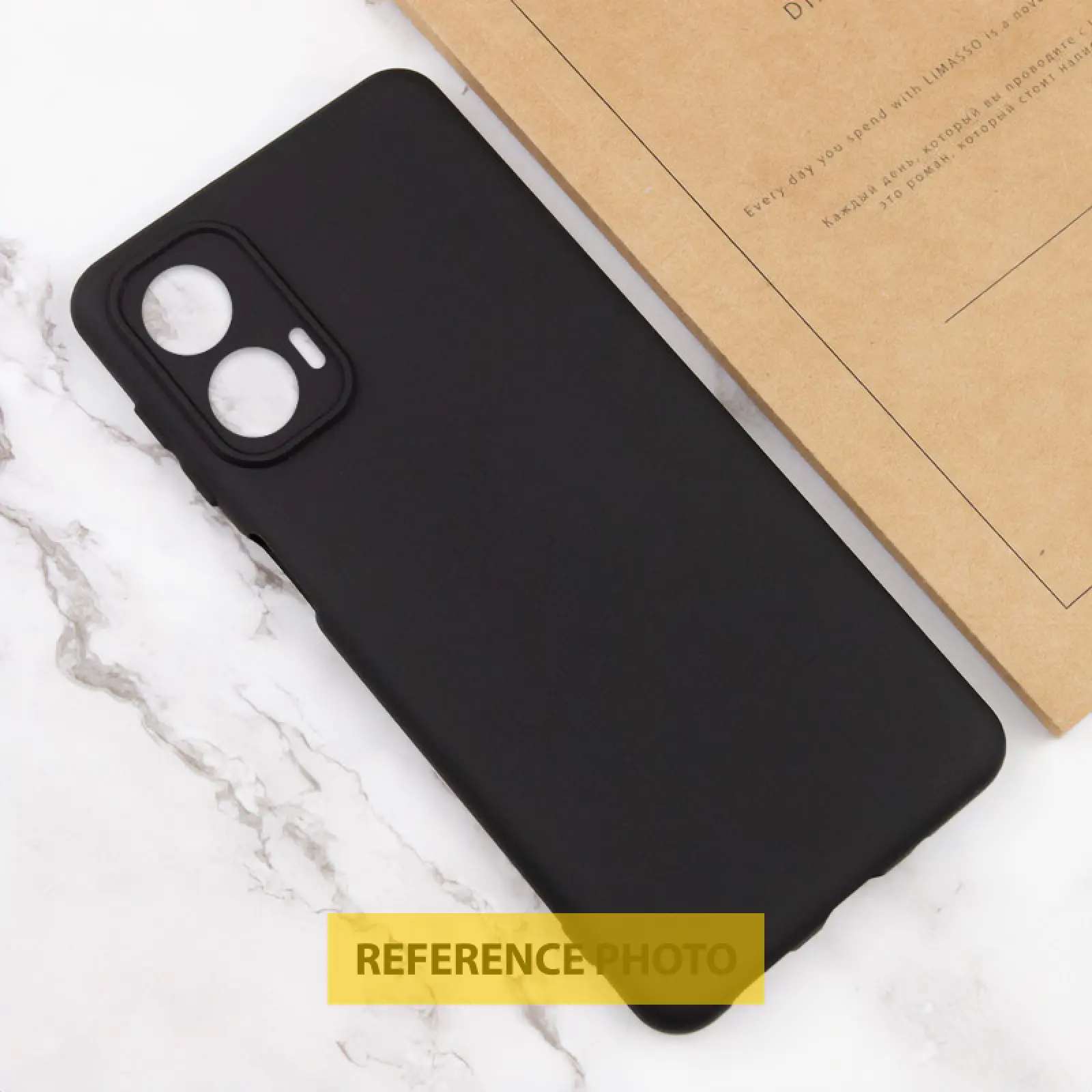 Etui TPU GETMAN Liquid Silk Full Camera do Motorola Moto G24, Czarny / Black 3, TPU