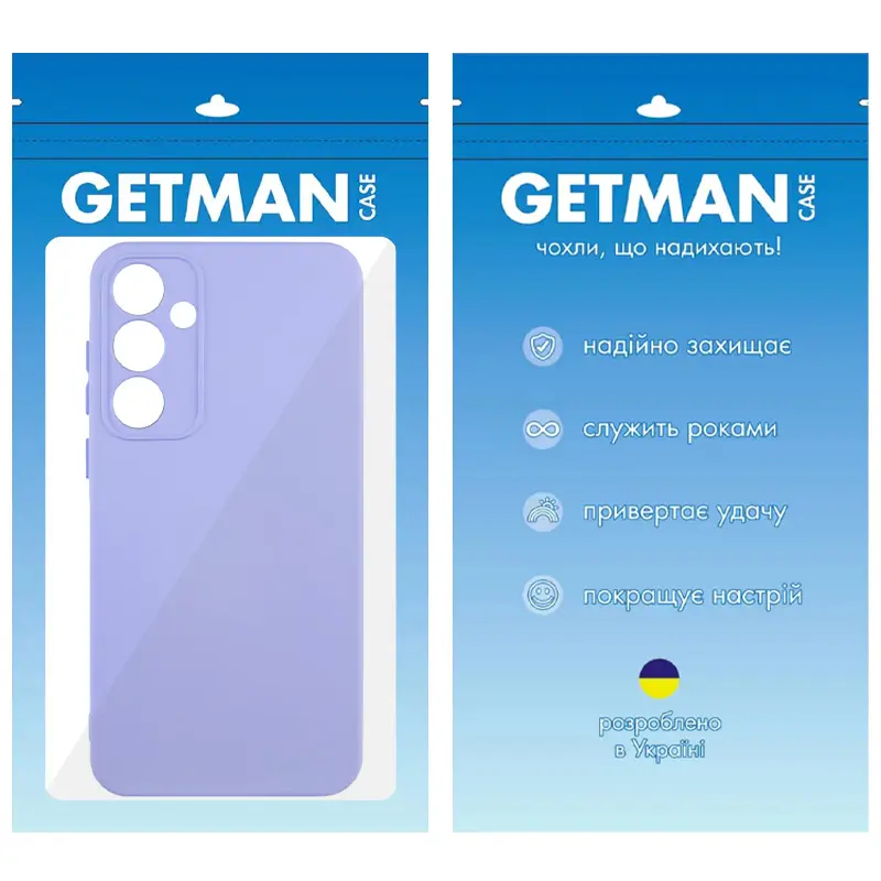 Чохол TPU GETMAN Liquid Silk Full Camera для Samsung Galaxy S24 FE, Бузковий / Dasheen 4, TPU