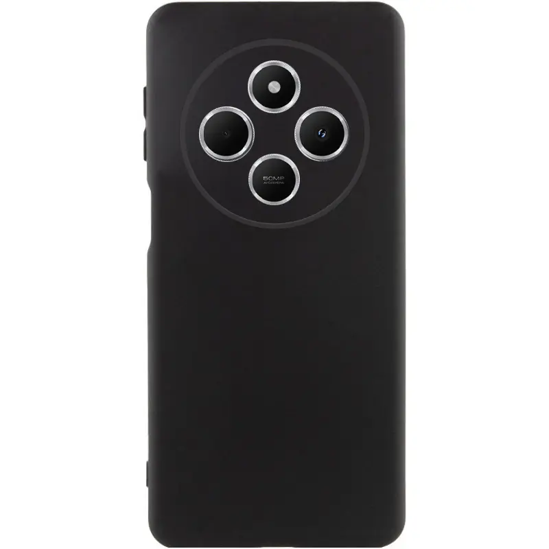 Etui TPU GETMAN Liquid Silk Full Camera do Xiaomi Redmi 14C / Poco C75, Czarny / Black, TPU