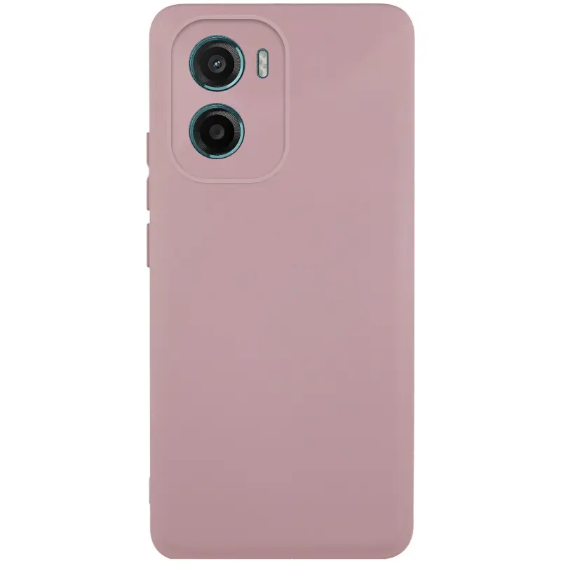 Case TPU GETMAN Liquid Silk Full Camera for Motorola Moto E15, Pink / Pink Sand, TPU