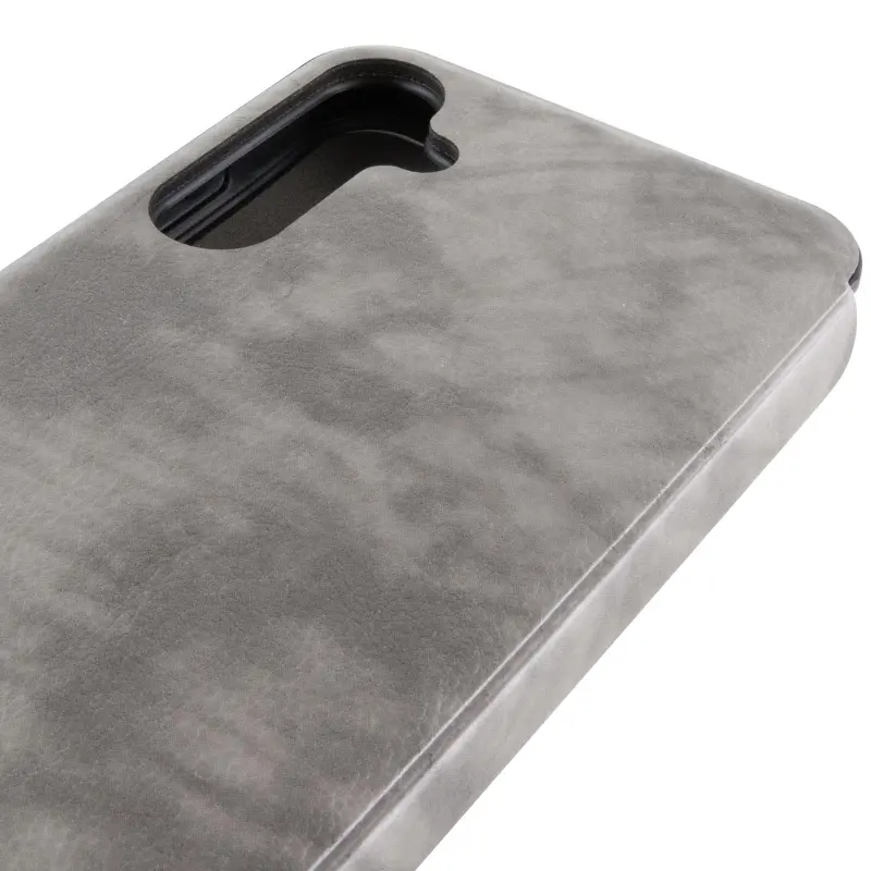 Skórzane etui książka Belora do Samsung Galaxy A35, Gray 3, Sztuczna skóra