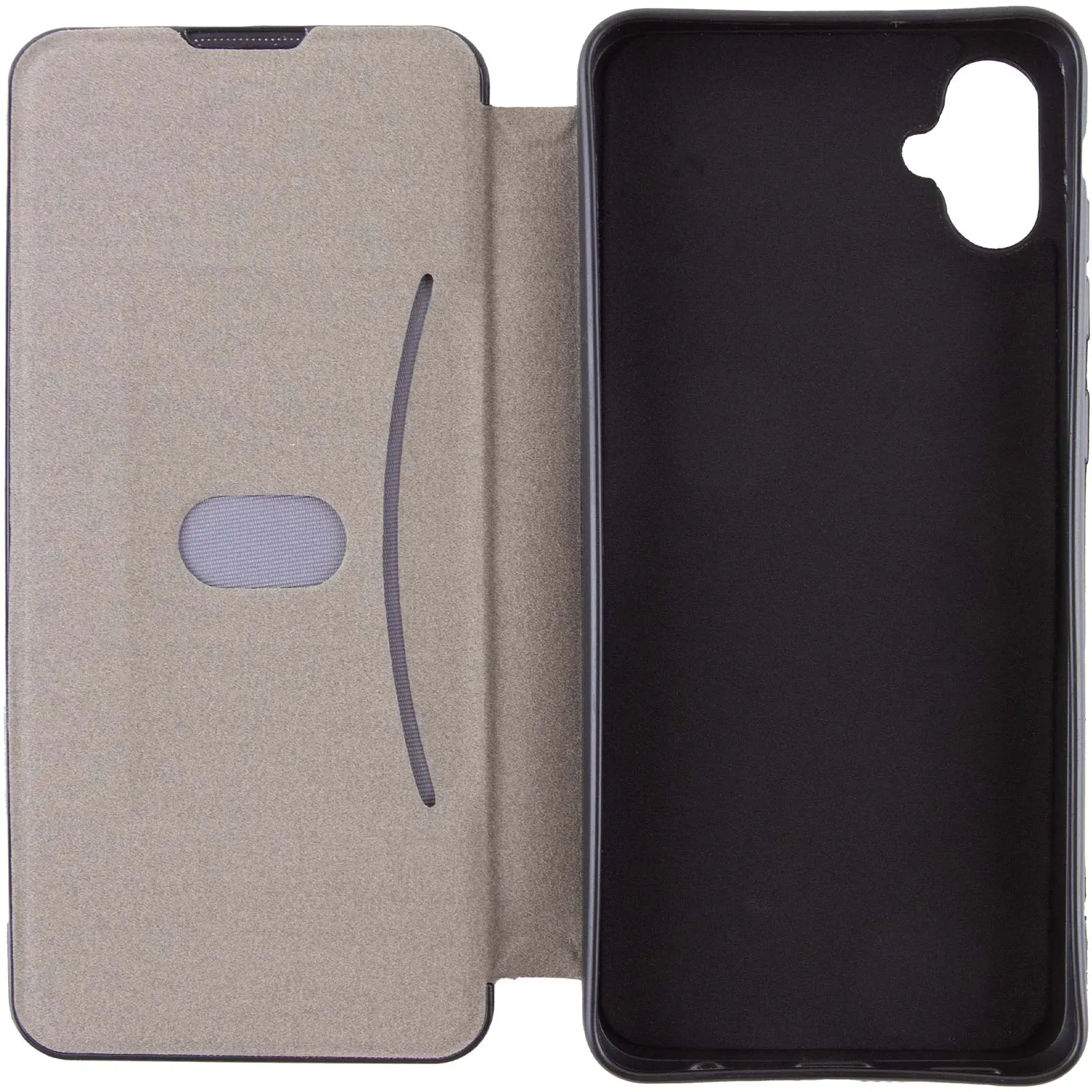 Skórzane etui książka Belora do Samsung Galaxy A08 / A07 4G / A06, Gray 4, Sztuczna skóra