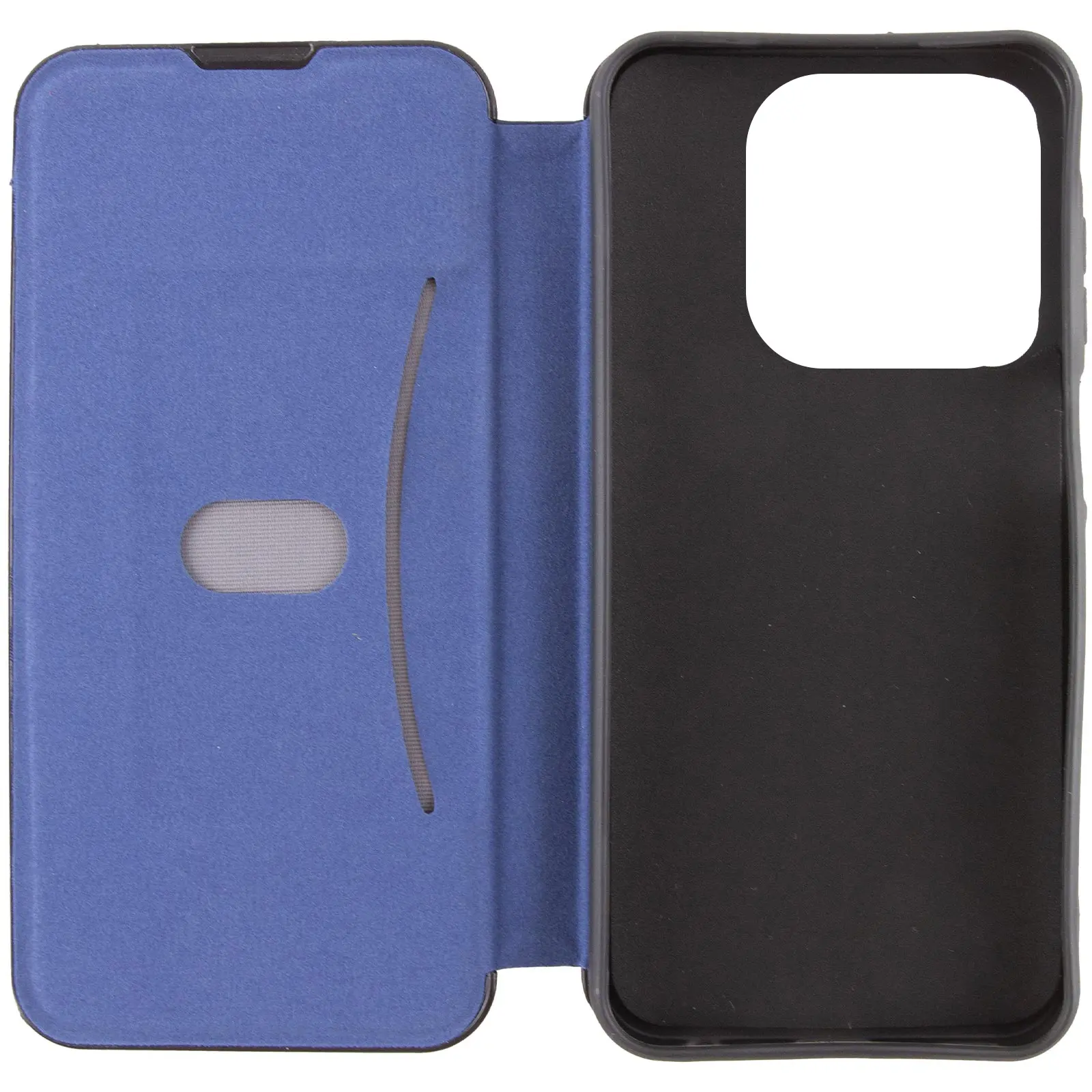 Skórzane etui książka Belora do Motorola Edge 60 Fusion, Midnight Blue 4, Sztuczna skóra
