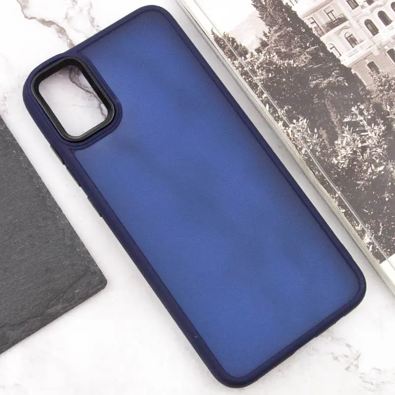 Etui TPU+PC Lyon Frosted do Samsung Galaxy A07, Navy Blue 3, TPU+PC